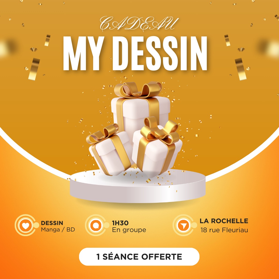 Carte cadeau cours de dessin Dessiner sur La Rochelle — 1 séance offerte