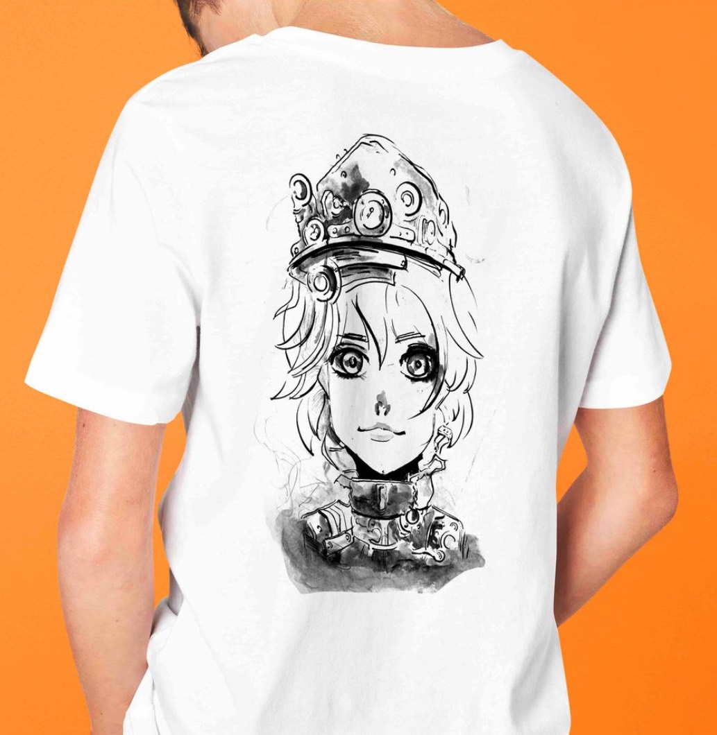 T-shirt customisé avec illustration Manga — cours de dessin sur objets La Rochelle