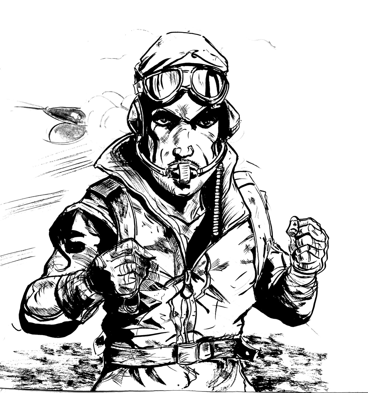 Illustration originale de Frédéric Pierrat à découvrir dans la galerie de La Rochelle